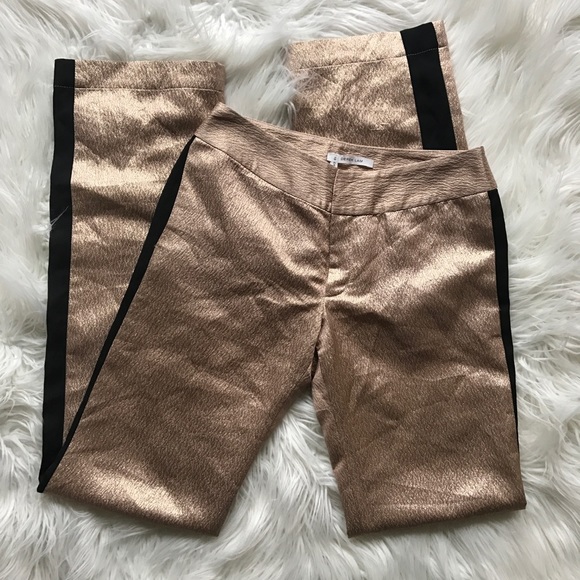 Derek Lam 10 Crosby Silk Blend Metallic Pant - Picture 1 of 8
